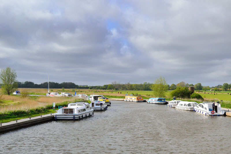 Broads Authority Moorings at Horning Marshes, Ludham Bridge