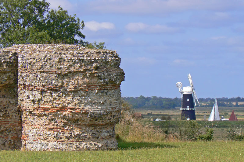 Berney Arms Mill from Burgh Castle - Photo by www.tournorfolk.co.uk