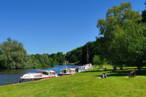 Broads Authority moorings at Bramerton Common on the River Yare