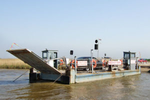 Reedham Chain Ferry Crossing the River Yare