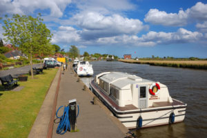 Boats at Reedham Quay on the River Yare