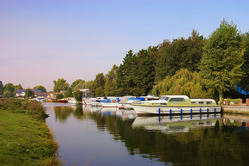 Boatyards at Chedgrave on the River Chet