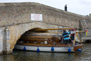 Yacht Navigating Potter Heigham Bridge